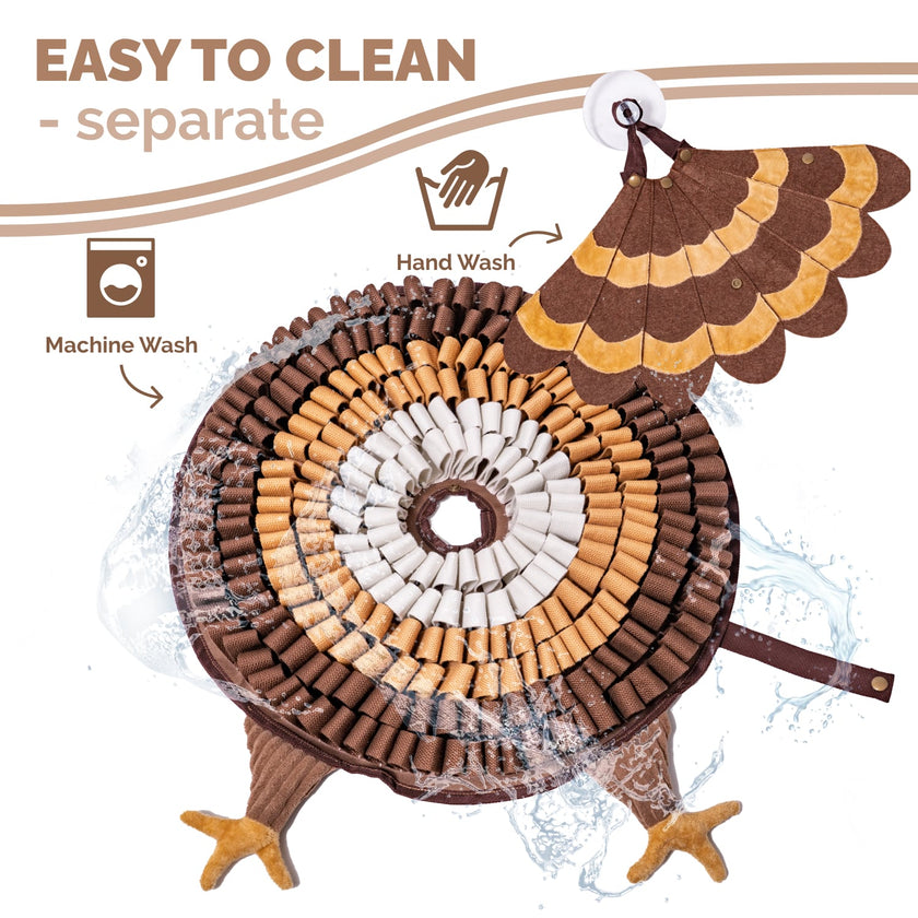 PoPupJoys - Hide & Seek Snuffle Mat + Puzzle Toy - Turkey
