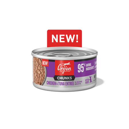 ORIJEN Chunks Wet Kitten Food Chicken + Tuna Entrée - 155g