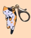 Cat Enamel Keychain Charm - Stretching Cats Collection - Calico