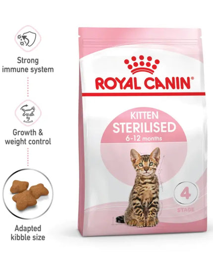 Royal Canin Feline Health Nutrition Kitten Spayed & Neutered Dry Cat Food - Growth Support Formula - 2.5lb