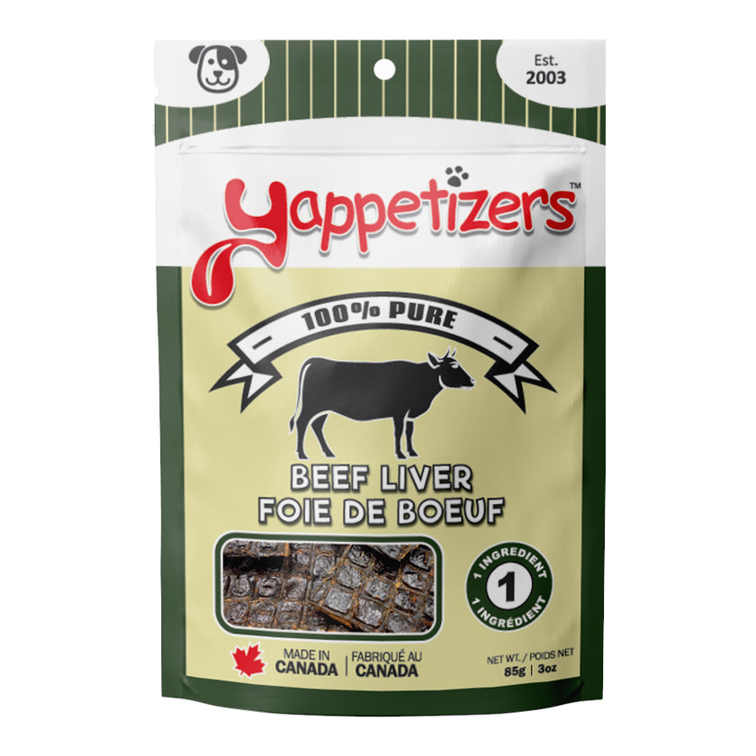 Yappetizers Dehydrated Beef Liver - Single Ingredient Dog Treats