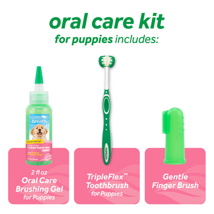 Tropiclean Fresh Breath Oral Care Kit For Puppies Dog