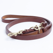 Angel Pet Supplies - Leather & Brass Multi-Function 7ft Leash - Brown