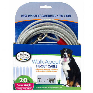 Four Paws - Tie-Out Cable Super Weight Silver 20'