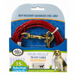 Four Paws - Tie-Out Cable Medium Weight Red 15'