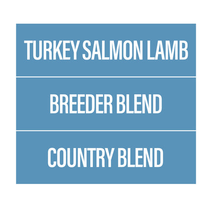 Grab N Go Blend - Turkey Salmon Lamb, Country Blend and Breeder Blend - 18lb