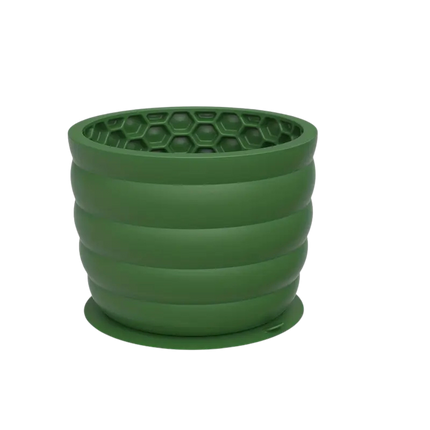 Honeycomb Silicone Slow Feeder Bowl - Standard, Hunter Green