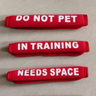 Reflective Dog Leash Sleeves for Training & Safety - Warning Messages