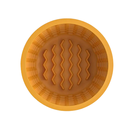 Honeycomb Silicone Slow Feeder Bowl - Standard, Mustard