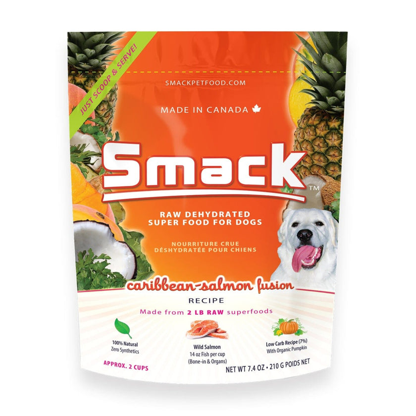 Smack Raw Dehydrated Dog Food Caribbean-Salmon Fusion