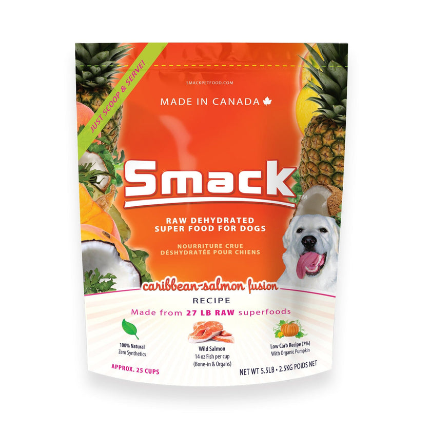 Smack Raw Dehydrated Dog Food Caribbean-Salmon Fusion