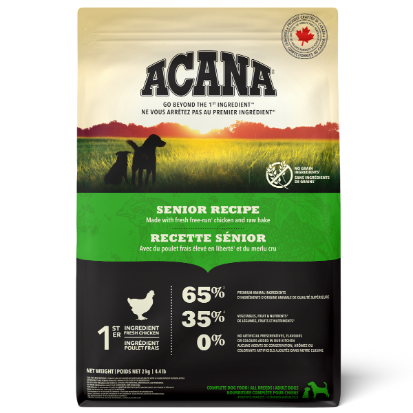 Acana Senior Recipe Dry Dog Food (25lb/11.4kg)