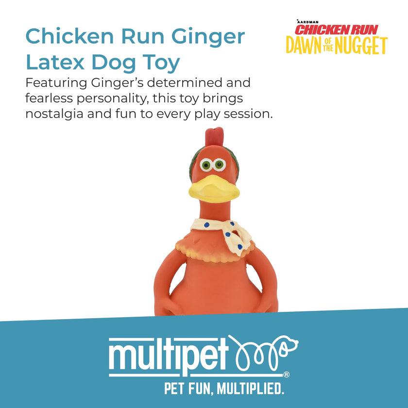 Multipet Chicken Run Ginger Latex Dog Toy