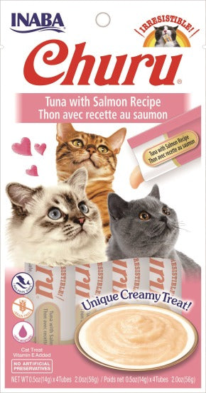 Churu Purées – Salmon & Tuna Cat Treats