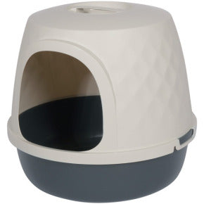 Moderna Diamond Hooded Litter Pan - Cool Grey