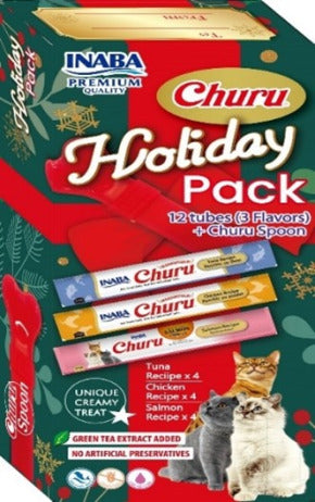 Churu Cat Holiday Pack – 12 tubes + Churu Spoon