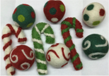 Karma Cat - Wool Christmas Holiday Cat Toy - Green Assorted