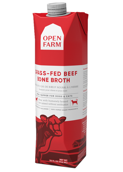 Open Farm - Grass-Fed Beef Bone Broth for Dogs & Cats 32oz