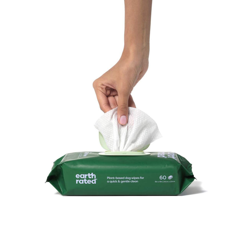 Earth Rated Certified Compostable Grooming Wipes Scented