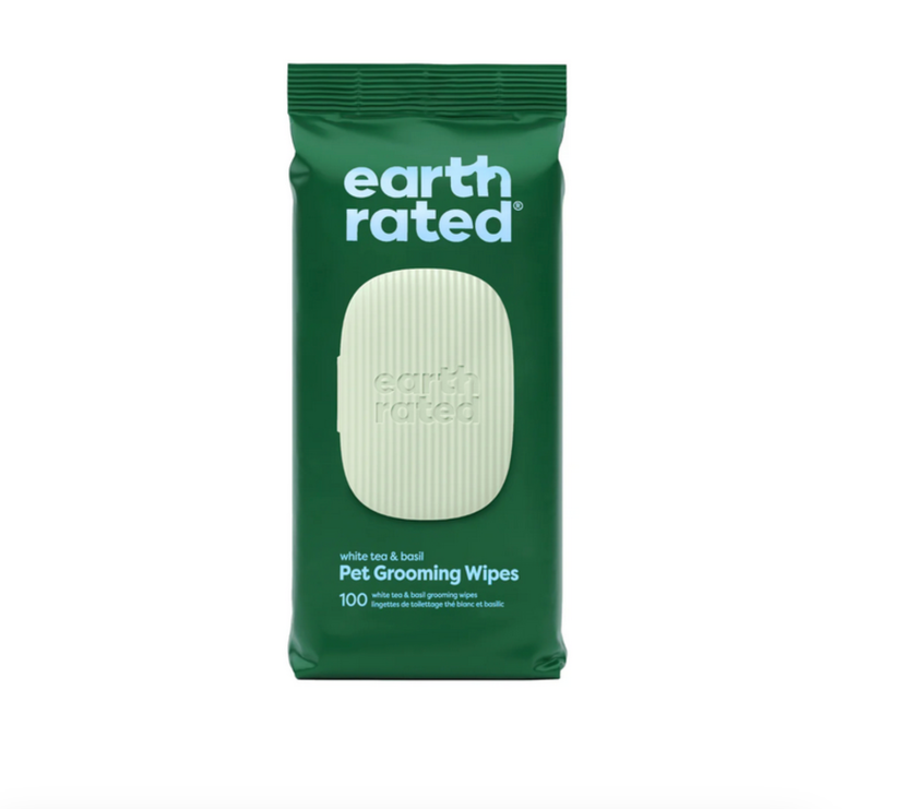 Earth Rated - Grooming Wipes White Tea & Basil (100ct)