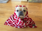 Tall Tails - Red Bone Blanket Small - Red & Cream (20