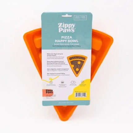 ZippyPaws Happy Bowls - Fun Food Designs for Dogs - Pizza