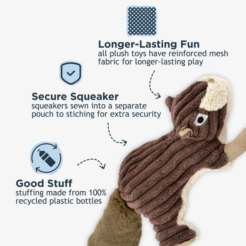 Squirrel Brown Squeaker Toy - 12