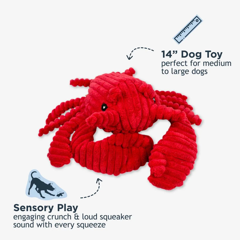 Tall Tails Lobster Plush  Crunch Toy – 14″