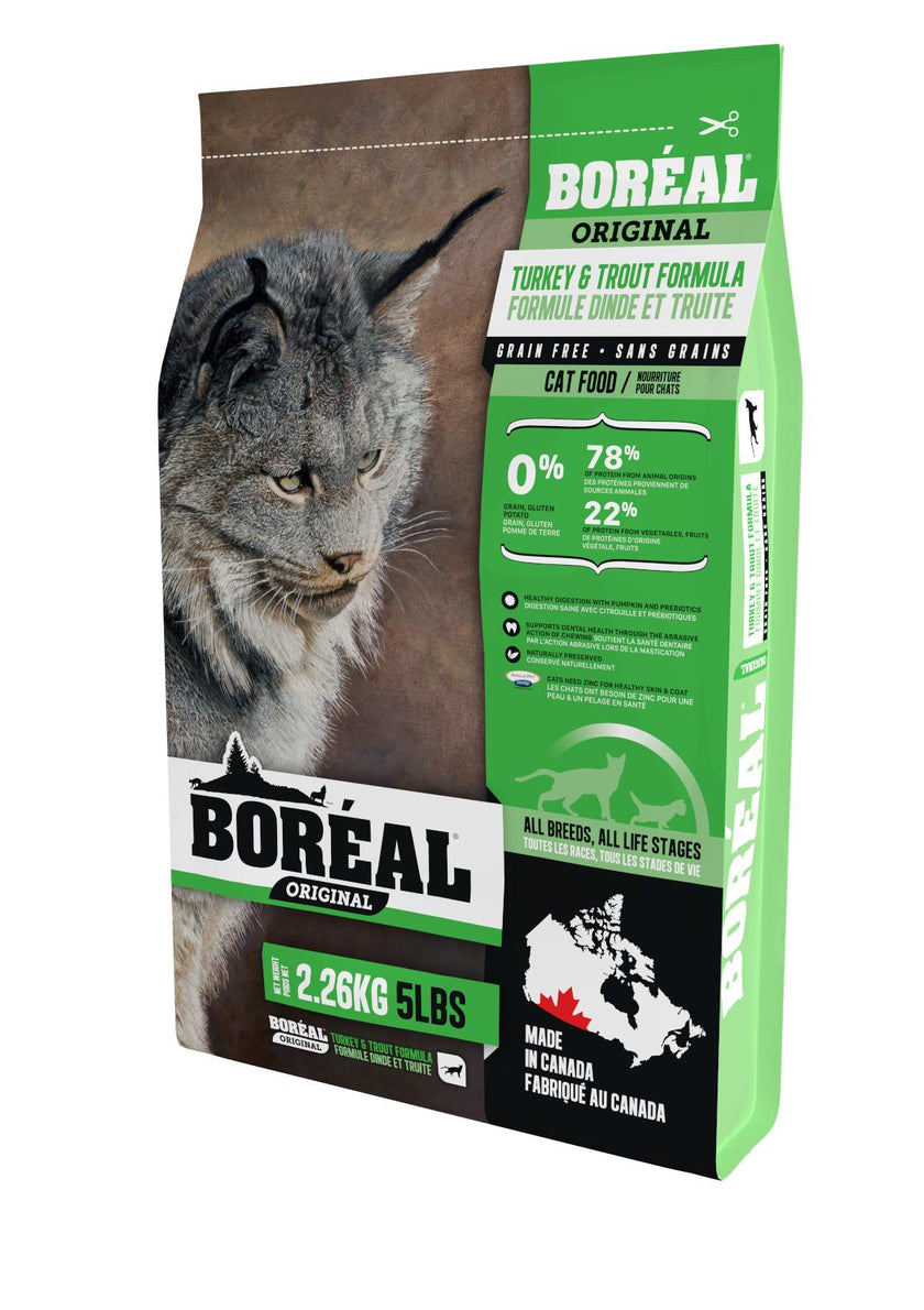 Boreal Original Dry Cat Food- Grain Free - Turkey & Trout Formula 