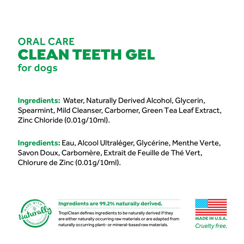 Tropiclean - Fresh Breath Clean Teeth Gel For Dogs 2oz