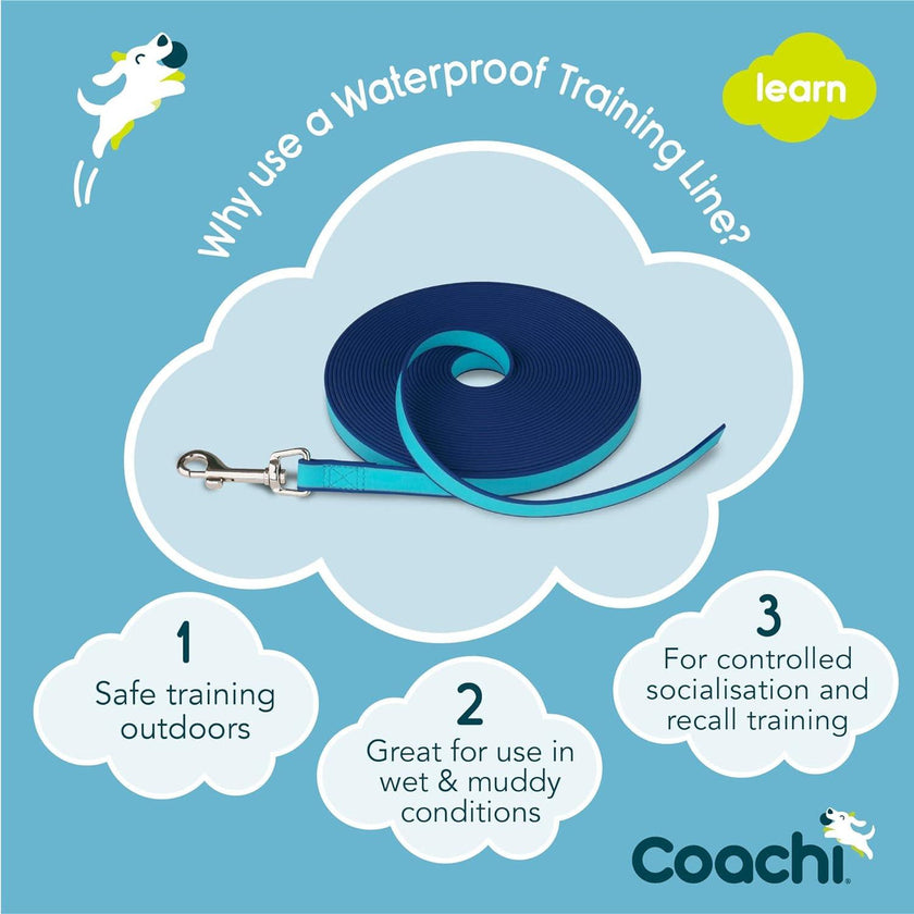 Coachi Waterproof Training Line - 10m, Navy & Blue