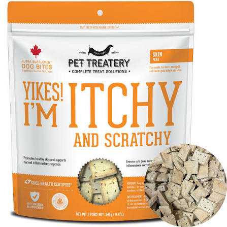 Granville Island Pet Treatery Yikes! I'm Itchy and Scratchy Dog Treats - Skin & Coat Support Supplement Formula (240g)