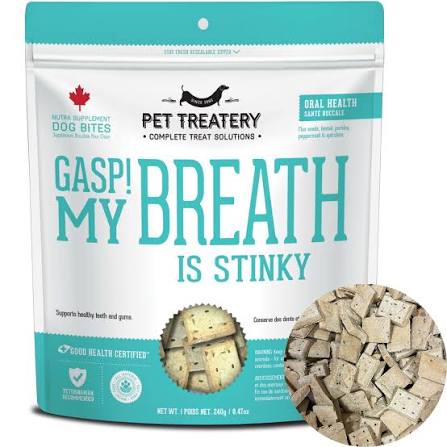 Granville Island Pet Treatery Gasp! My Breath Is Stinky Dog Treats - Oral Health Supplement Formula ( 240g)