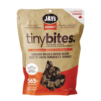 Jay's Gourmet Tiny Bites Bacon & Cheese Air-Dried Dog Treats - 150g