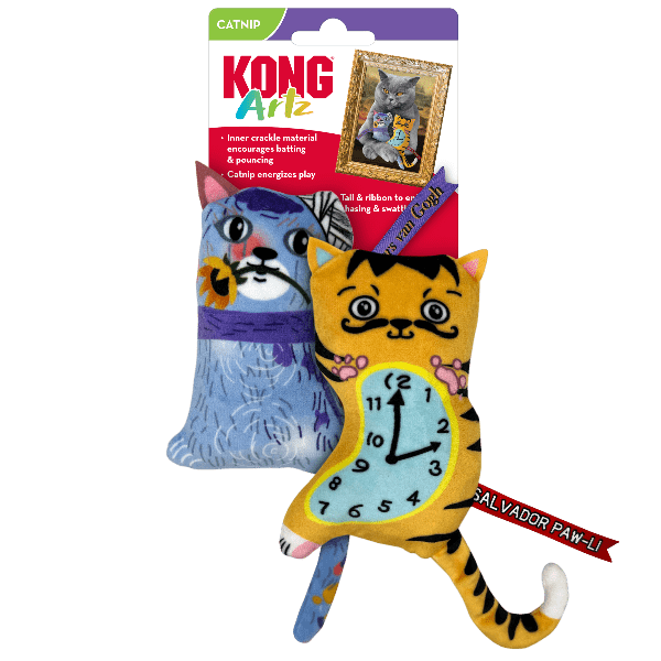 KONG Artz Dahli/Van Gogh Cat Crackle Toys