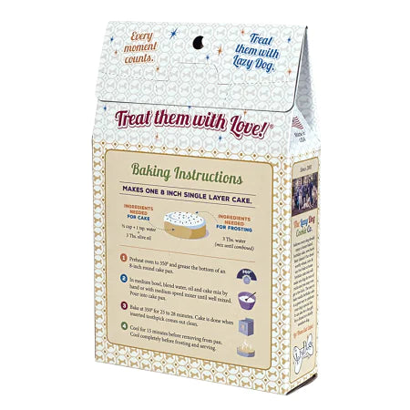 Lazy Dog - Birthday Cake Mix Vanilla with Frosting and Confetti Sprinkles
