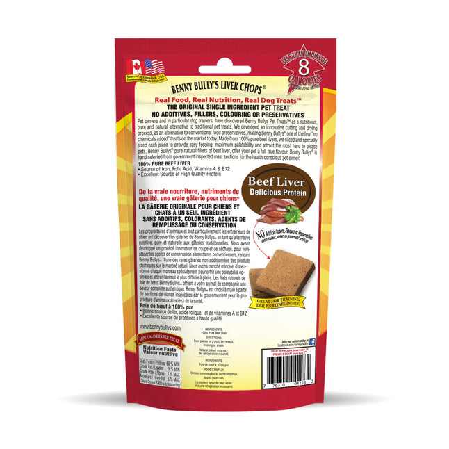 Benny Bully's Liver Chops Original for Dogs - 80g