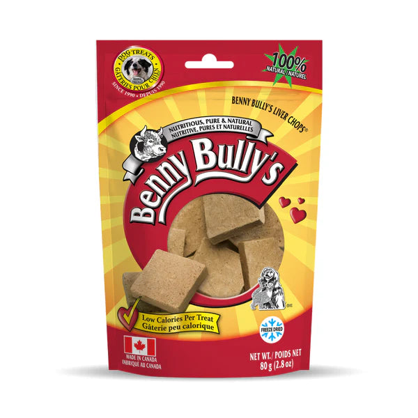 Benny Bully's Liver Chops Original for Dogs - 80g