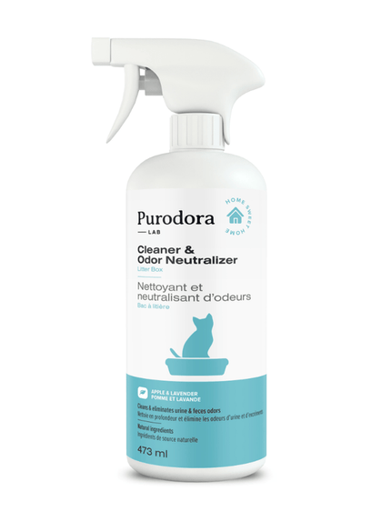 Purodora Lab Cleaner & Odor Neutralizer Spray For Litter Box, Apple & Lavender