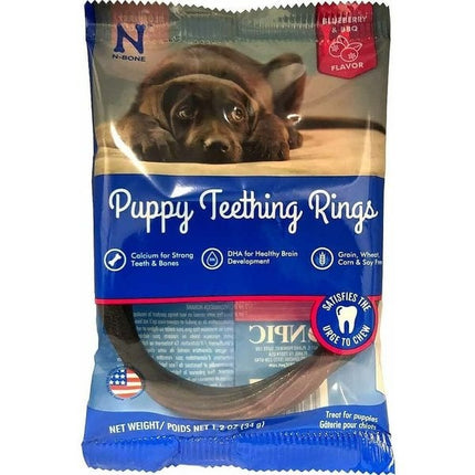 N-Bone® Puppy Teething Rings Grain-Free Blueberry & BBQ Flavor