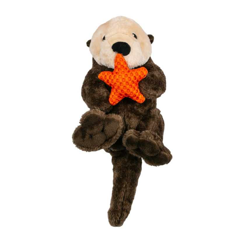  Squeaker & Rope- Plush Otter Toy
