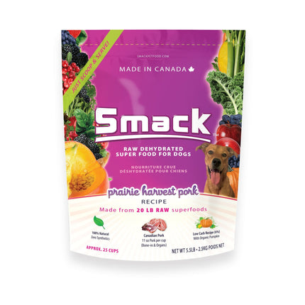 Smack Raw Dehydrated Dog Food Prairie Harvest Pork