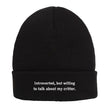 Black Critter & Co. Winter Beanie