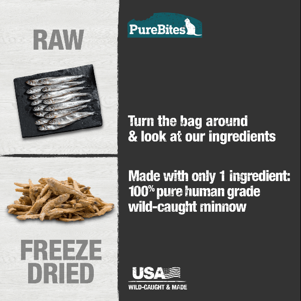 PureBites Freeze Dried Cat Treats - Minnow 66g