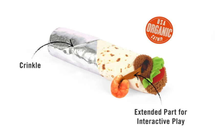 Feline Frenzy Shrimp Purrito Kicker Toy