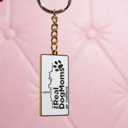 Real Dog Moms Of Toronto 2.0 Keychain - White