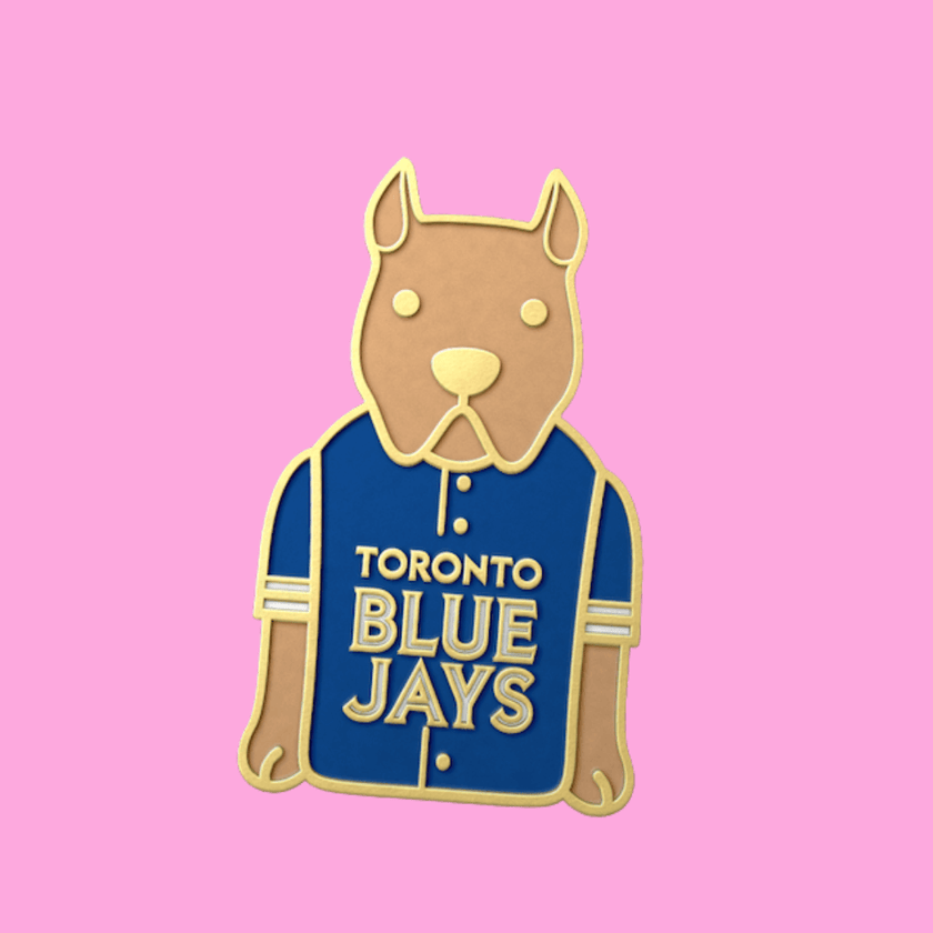 Toronto Blue Jays Brown Bull Terrier Pin
