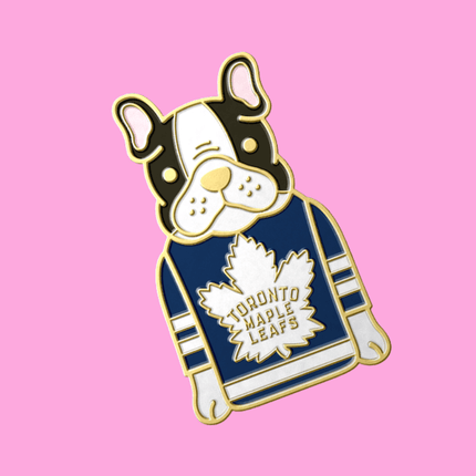 Toronto Maple Leafs Black Frenchie Pin