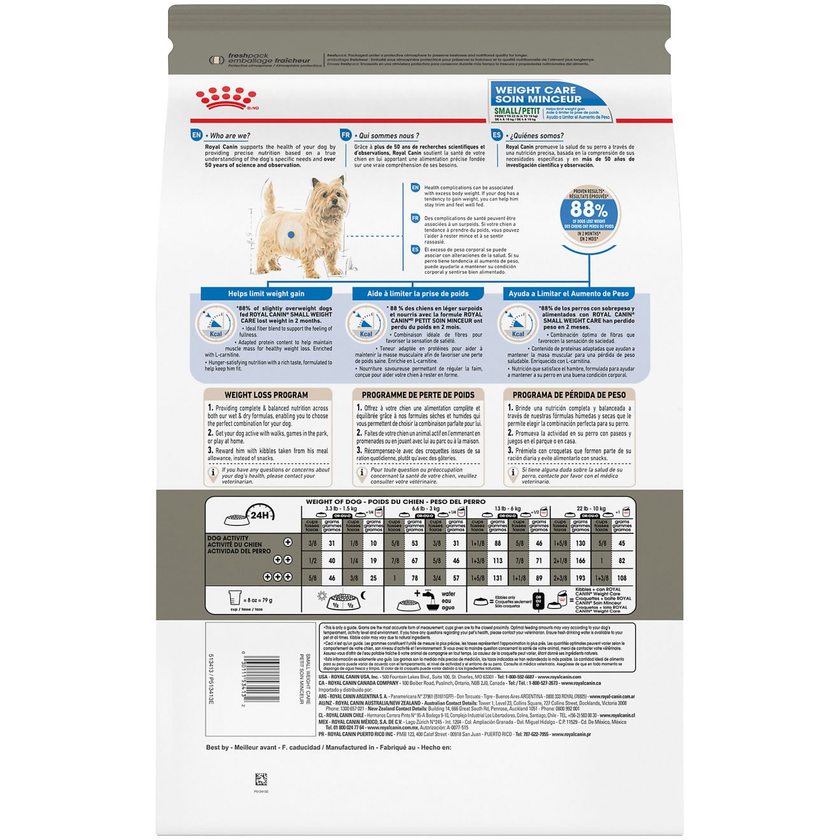 Royal Canin Small Breed Weight Care Dry Dog Food - Weight Management Formula - 2.5lb