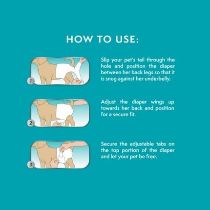 Simple Solution Disposable Dog Diapers - Size S